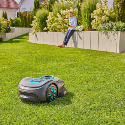 Smart SILENO Max 800 M² Robotic Lawnmower, for Lawns up to 800 M², LONA Intelligence, Trim-To-Edge, Duoconnect, Quiet Operation, Intelligent Mower with App Control, UK Plug (19901-28)