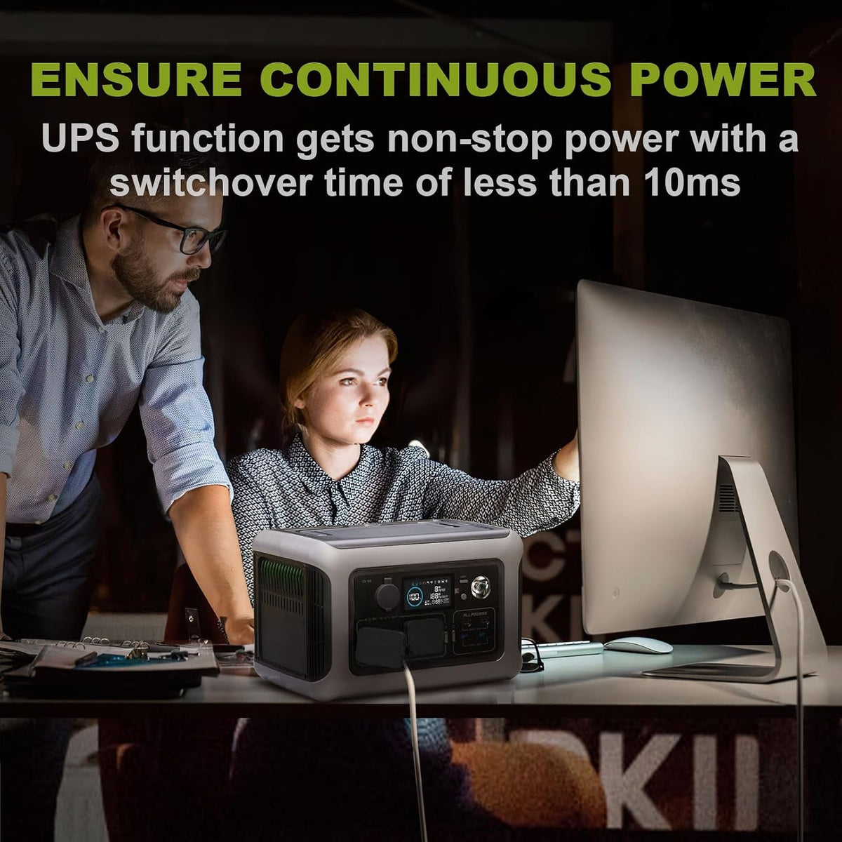 R600 Power Station with Solar Panel, 600W/ 299Wh Lifep04 Battery