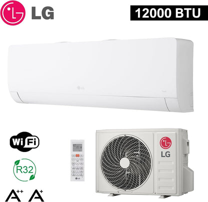Mono Split Air Conditioner Libero WZ (WZ12AWN.SNU1 + WZ12AWU.SUU1), 12000 Btu, Air Conditioner with R32 Heat Pump, Integrated Wifi, A++/A+, Matte White