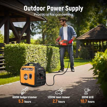 3500W Portable Inverter Generator Petrol Silent for Camping