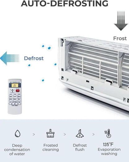 12000 BTU Air Conditioner Wall Split Wi Fi 5 in 1 Air Cooler Heater Dehumidifier Air Purifier Fan with Heat Pump Remote Control 3.4 Kw A++ Rating 2 Pipes and Installation Kit Included New