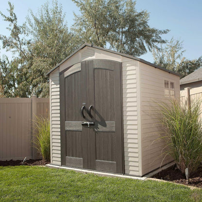 60190 7 X 7Ft Heavy Duty Plastic Shed, Beige