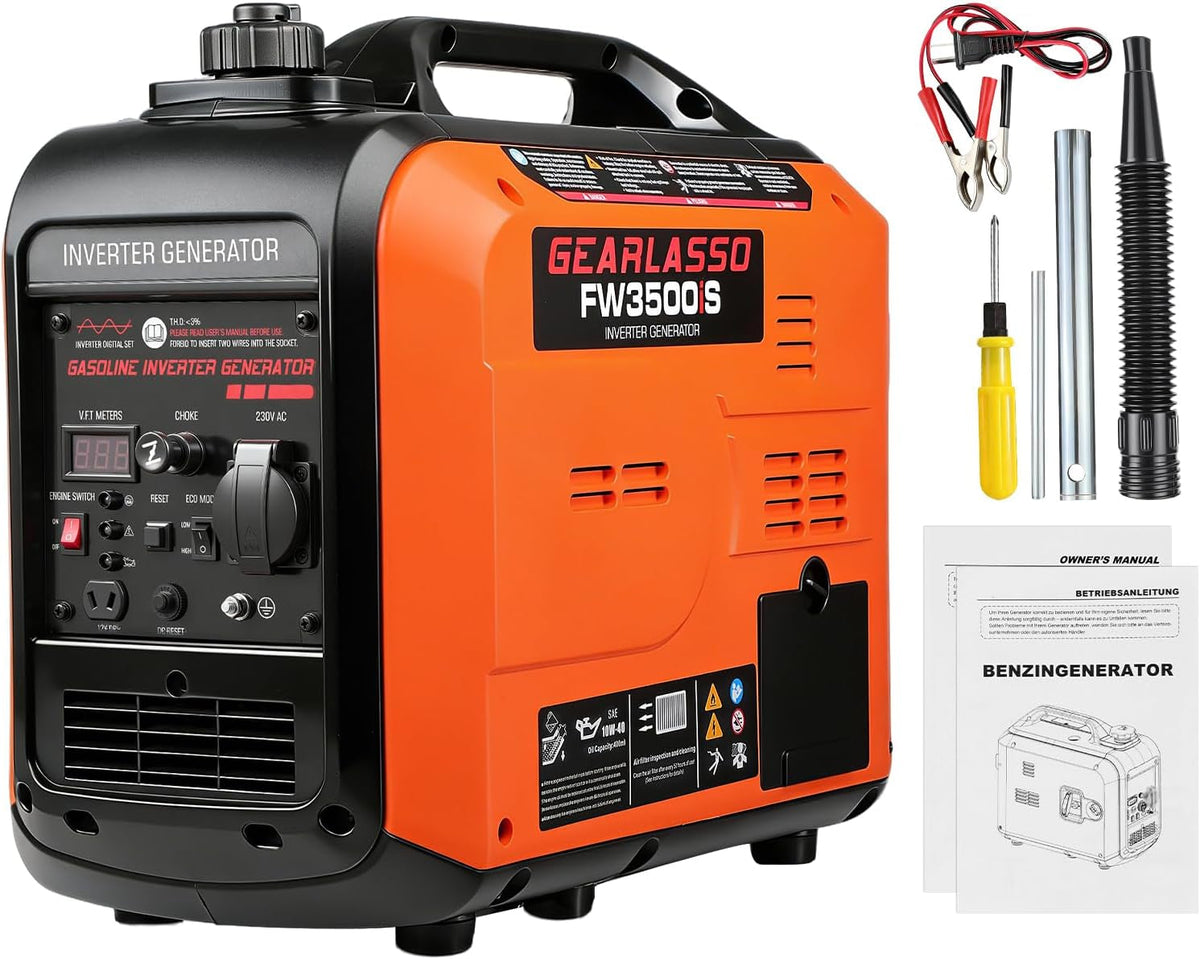 3300W Portable Inverter Generator Powered Ultra-Quiet 4-Stroke 145Cc
