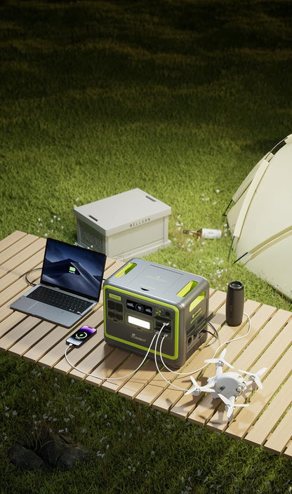 F2400 Portable Power Station Update Lightweight, Silent, and Efficient UPS with 2048Wh Lifepo4,3 X 240V AC Outputs 2400W,100W USB-C Output, Solar Generator for Rv/Camping/Home/Emergency