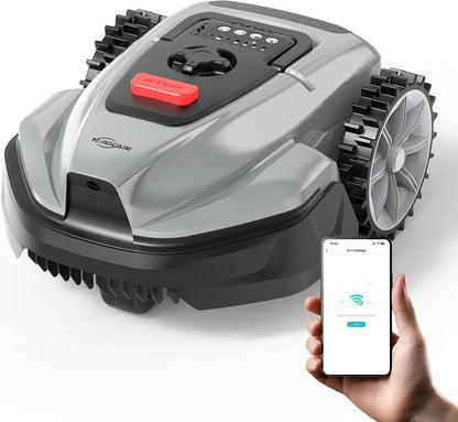 V3 Robot Lawn Mower with Vision Navigation, 150+ Obstacle Detection and App Control, 50 Db Quiet, with Spiral Mowing Mode and Rain Sensor, Robotic Lawn Mower for Small to Medium‑Sized Gardens