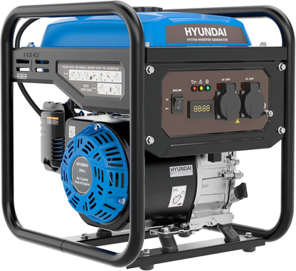 3.3Kw / 3300W Petrol Open Frame Inverter Generator, Recoil Start, 3.0Kw Continuous, 7.5L Long-Run Tank, Pure Sine Wave