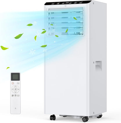 Portable Air Conditioner 12000 BTU, Cool Heat Dehumidify Fan, Energy Saving AC for Bedroom Office, Remote Control, Sleep Mode, Quiet Operation with Window Kit