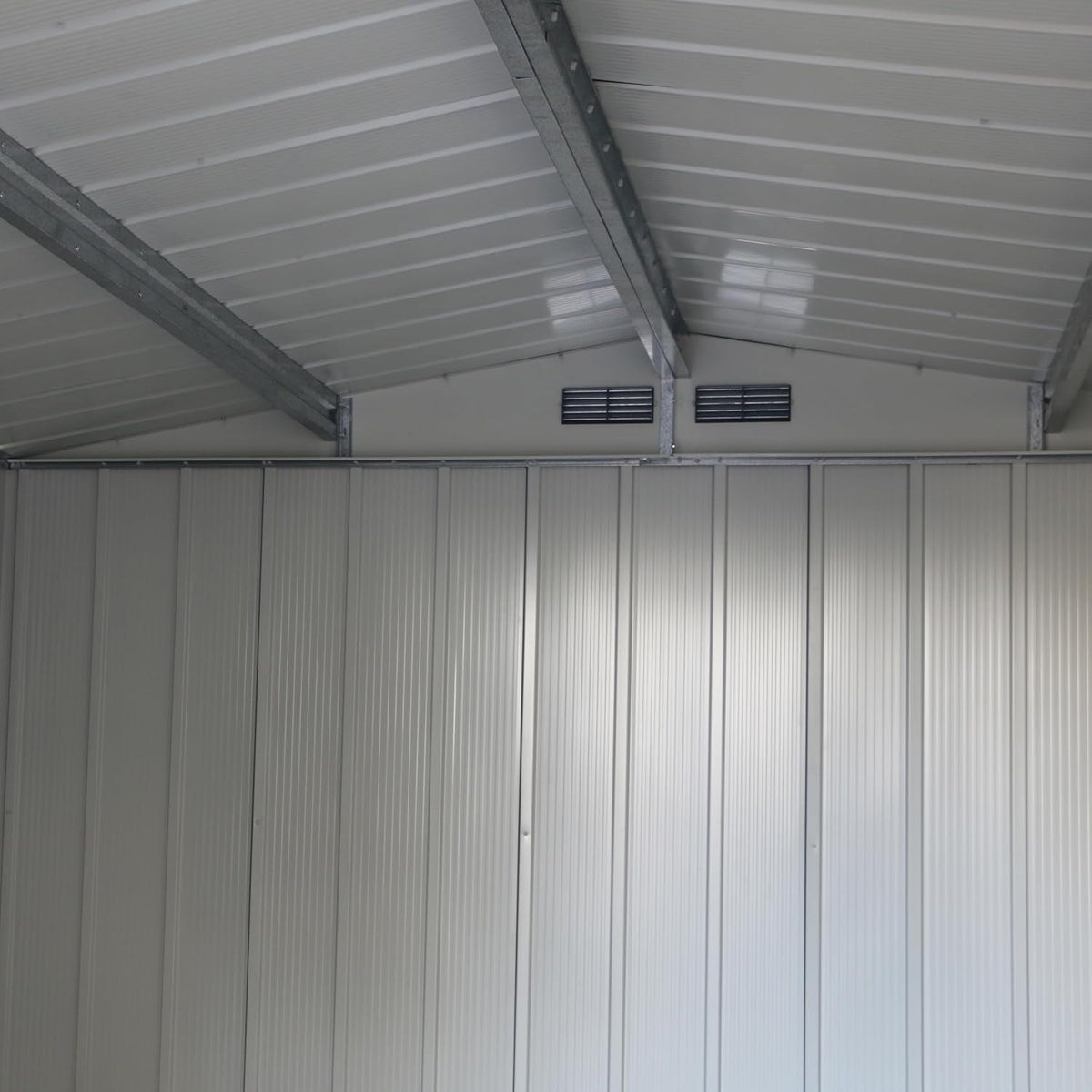 ECO 10 X 8 (7.80 M2) Metal Garden Storage Shed, Hot-Dipped Galvanized Metal Shed, Tool Storage Shed, Strong Reinforced Roof Structure, Maintenance-Free Metal Shed, Anthracite