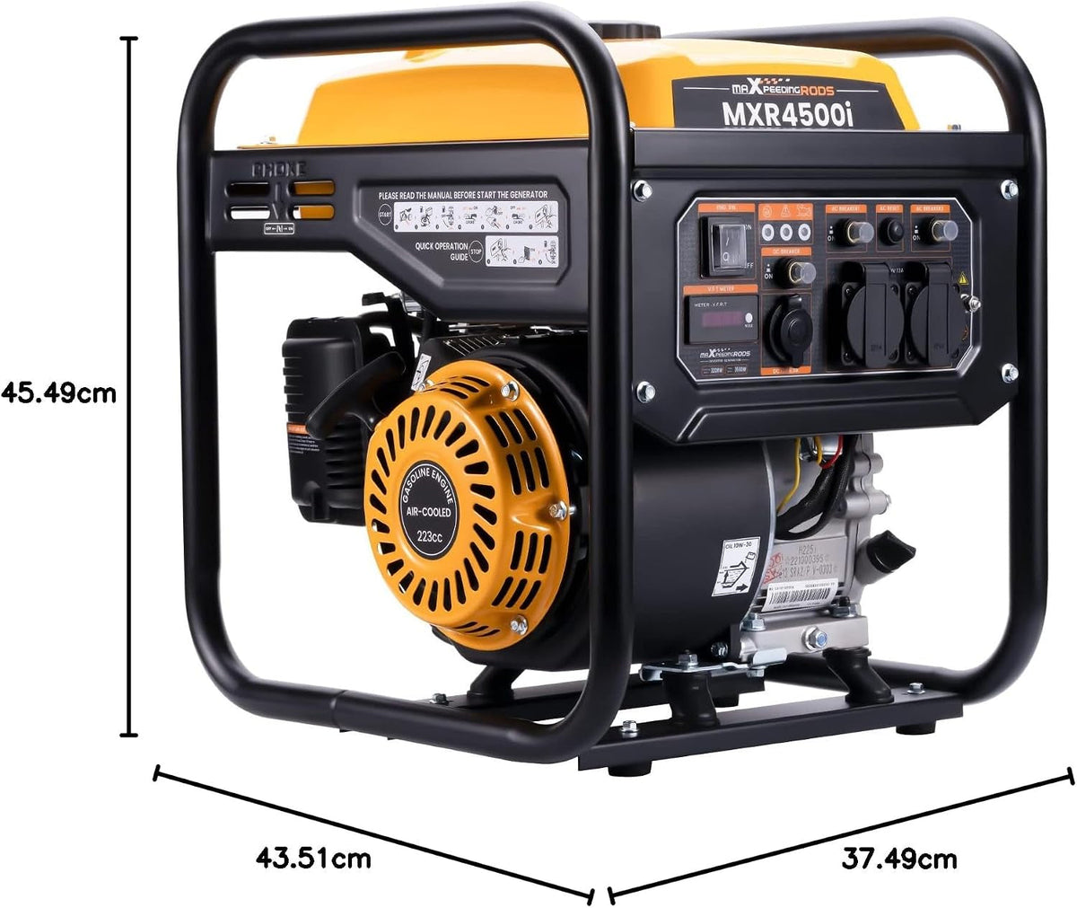 3500W Petrol Inverter Generator Portable 4-Stroke 223Cc