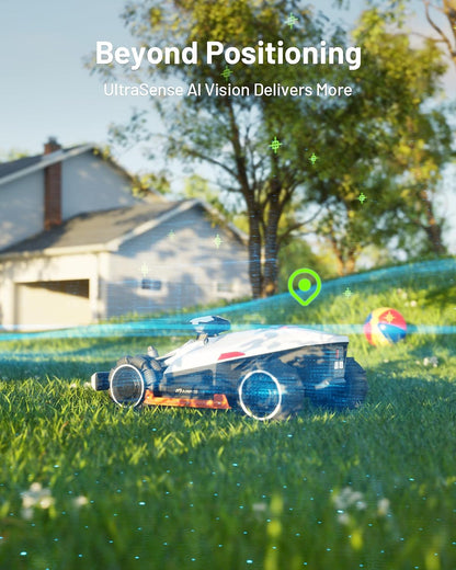 LUBA 2 AWD 3000X Robot Lawn Mower without Boundary, Recommended 3000 M², Max. 3600 M², Auto Mapping Ultrasense AI Vision, 0% Gradient, 25-70 Mm Cutting Height
