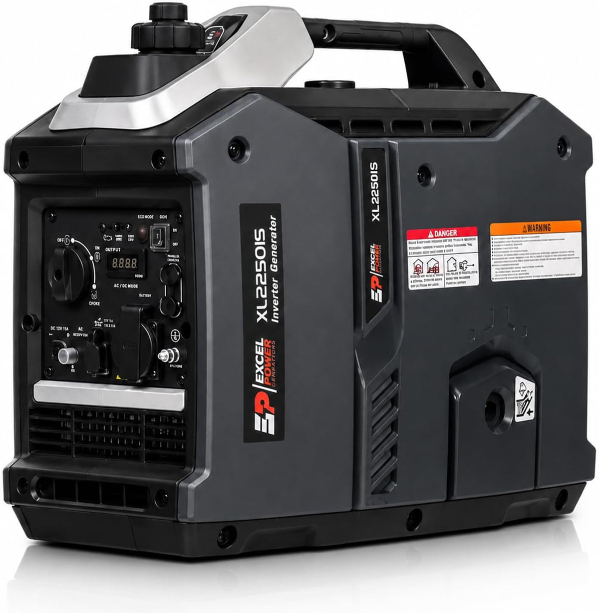 Excel Power Xl2250Is Inverter Petrol Generator - 2000W Peak 1800W Rated with 4.8L Fuel Tank | Quiet Portable Power Supply for Camping, Caravan, Motorhome, Outdoor Adventures & Home Backup