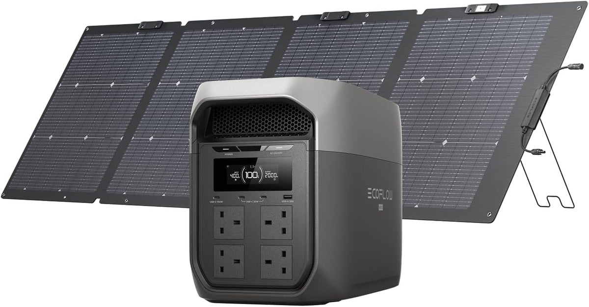 ECOFLOW DELTA 3 Max Power Station, 2048Wh with 220W Solar Panel