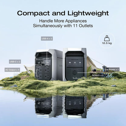 Portable Power Station DELTA 3 Plus, 1024Wh Lifepo4 Battery