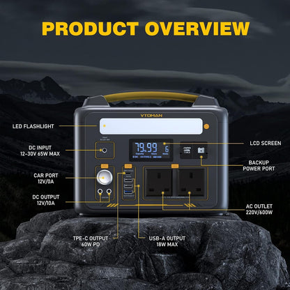 Jump 600X Portable Power Station 299Wh Lifepo4 Battery, 60W USB-C