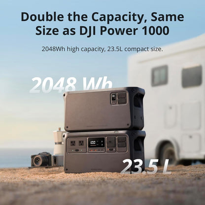 DJI Power Expansion Battery 2000, 2048Wh High-Capacity Expansion Battery for DJI Power 1000/1000 V2 / 2000, Extra Expandable Battery for Portable Generator, Home Backup, Camping, Rvs, Emergency