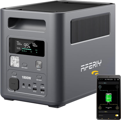 P180 Portable Power Station, 1024Wh 1800W (3600W Peak), Fast Charging 0-90% in 60 Minutes, Lifepo4 Portable Battery with UPS, BMS, Solar Power Station for Camping, Home, Office