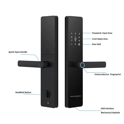 Smart Fingerprint Door Handle Lock
