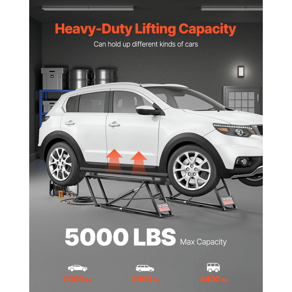 5,000 LB Adjustable Car Lift with Remote Control – Perfect for Home Garages