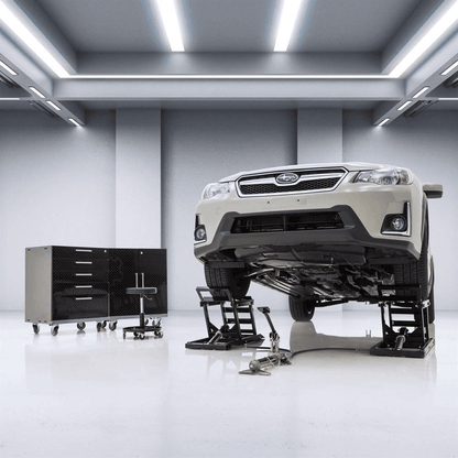 Black Widow Hydraulic Underbody Access Car Lift with Ramp – 3,000 LB. Capacity per Pair