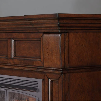 Duluth Forge Dual Fuel Ventless Gas Fireplace With Mantel – 32,000 BTU, T-Stat. Control, Auburn Cherry Finish – Model# DFS-400T-2AC