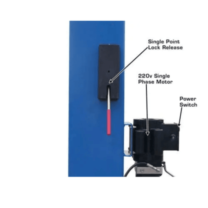 Atlas 8000 Lb Capacity Baseplate 2-Post Lift