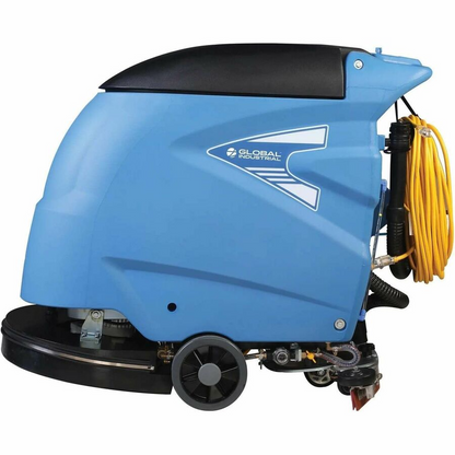 Global Industrial Electric Walk-Behind Auto Floor Scrubber, 18″ Cleaning Path