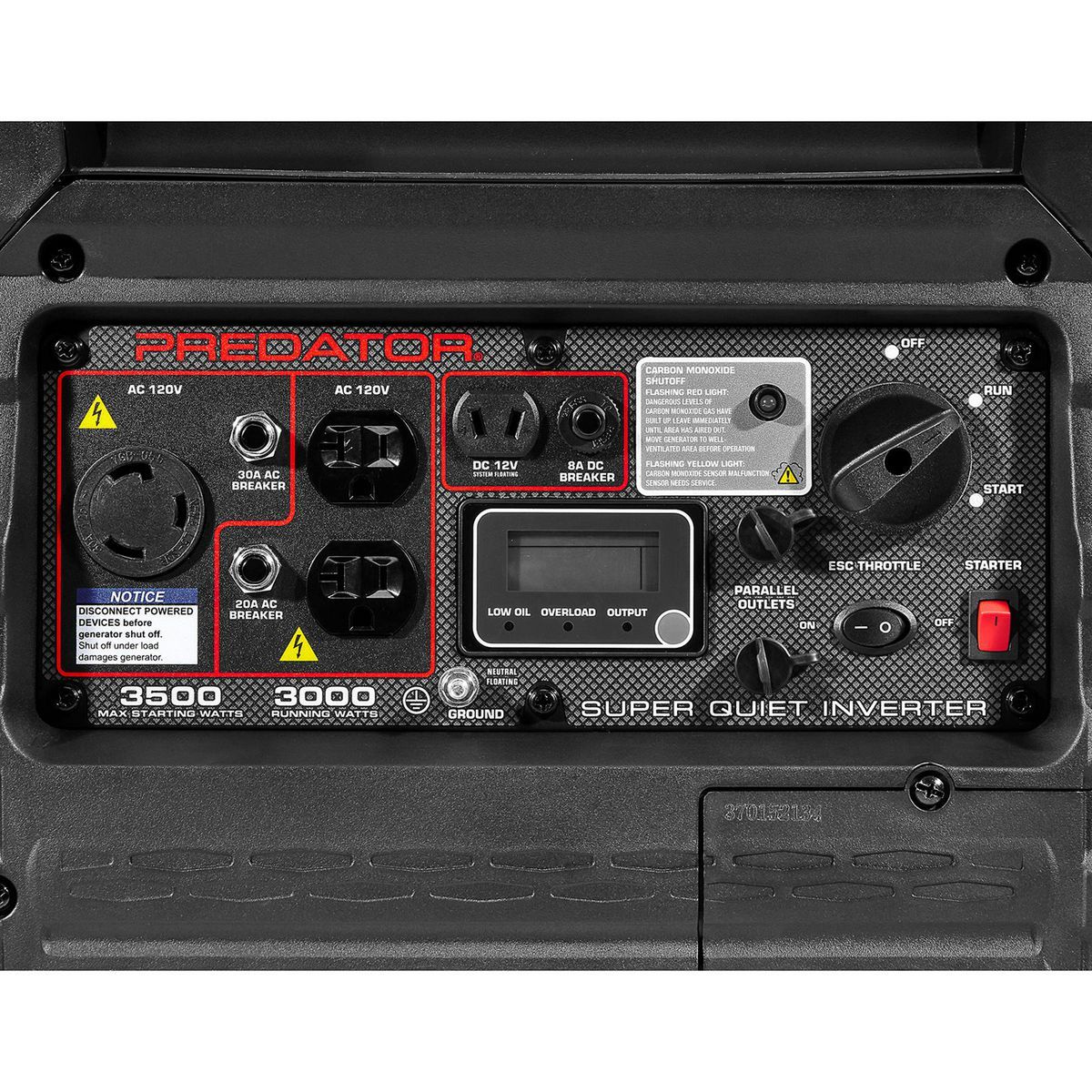 Predator 3500 Watt Super Quiet Inverter Generator