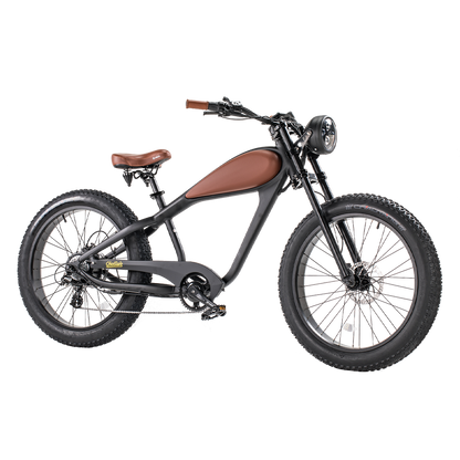  Revi Bikes Cheetah 48V 750W Hub Motor Fat Tire Electric Cruiser Bike
