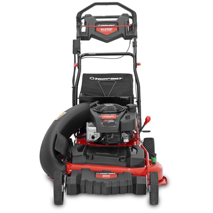 Troy-Bilt TBWC28T 28-Inch 3-in-1 Self-Propelled RWD Gas Lawn Mower — 195cc OHV, InStep Variable Speed