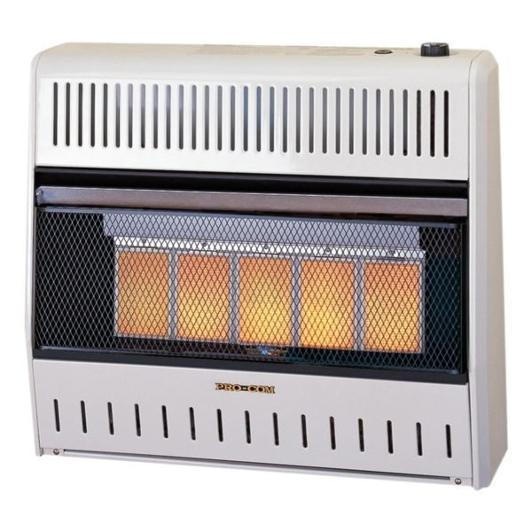 ProCom Reconditioned Dual Fuel Ventless Infrared Heater – 30,000 BTU, T-Stat Control – Model# MNSD5TPA-R