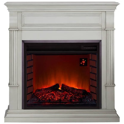 Duluth Forge Full Size Electric Fireplace – Remote Control, Antique White Finish – Model# EL1350-2-AW