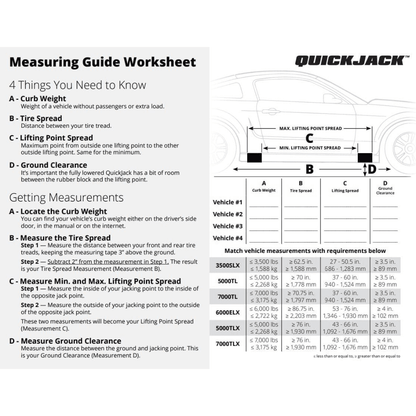 QuickJack 5000TLX – Extended-Length Portable Lift (5,000 lbs Capacity)