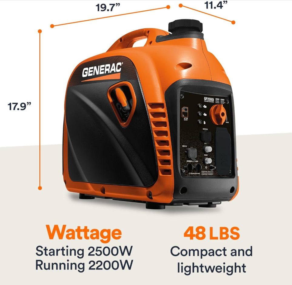 GENERAC 8251 GP2500i-2 INVERTER GENERATOR WITH COSENSE