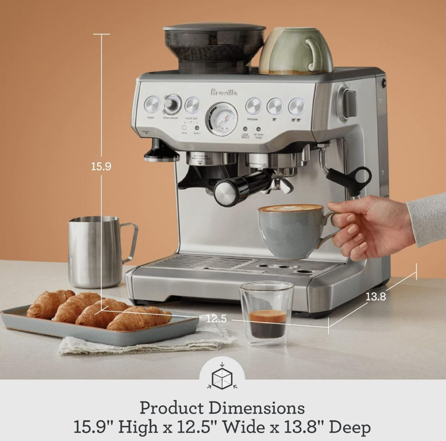 Breville Barista Express – Brushed Stainless Steel | From Beans to Espresso in Under a Minute