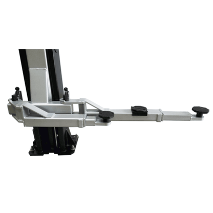 Asymmetric 2 Post Car Lift Clear Floor 9,000 lbs. Capacity Heavy Duty in Black