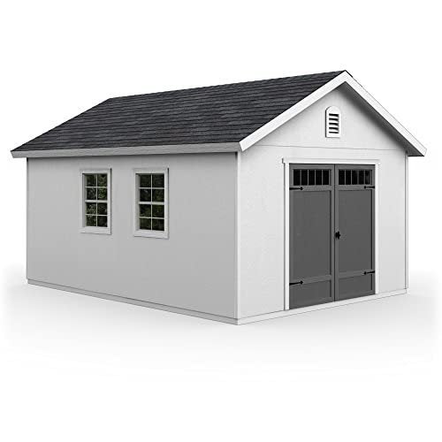 Handy Home Products Scarsdale 12×16 Do-it-Yourself Wooden Storage Shed with Floor