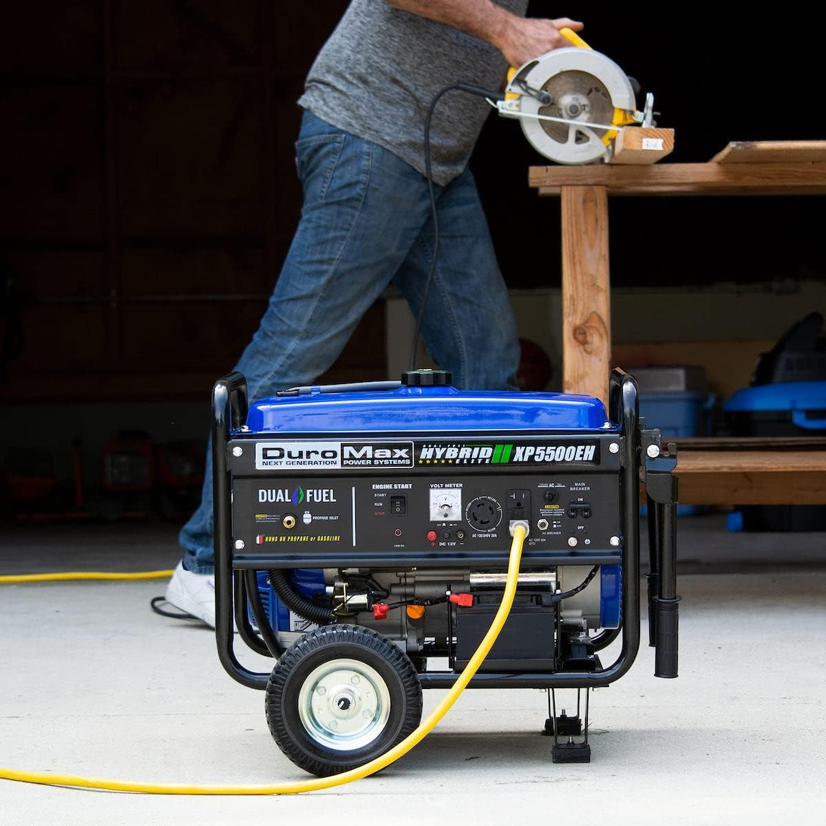DuroMax XP5500EH 5,500-Watt Portable Dual Fuel Generator