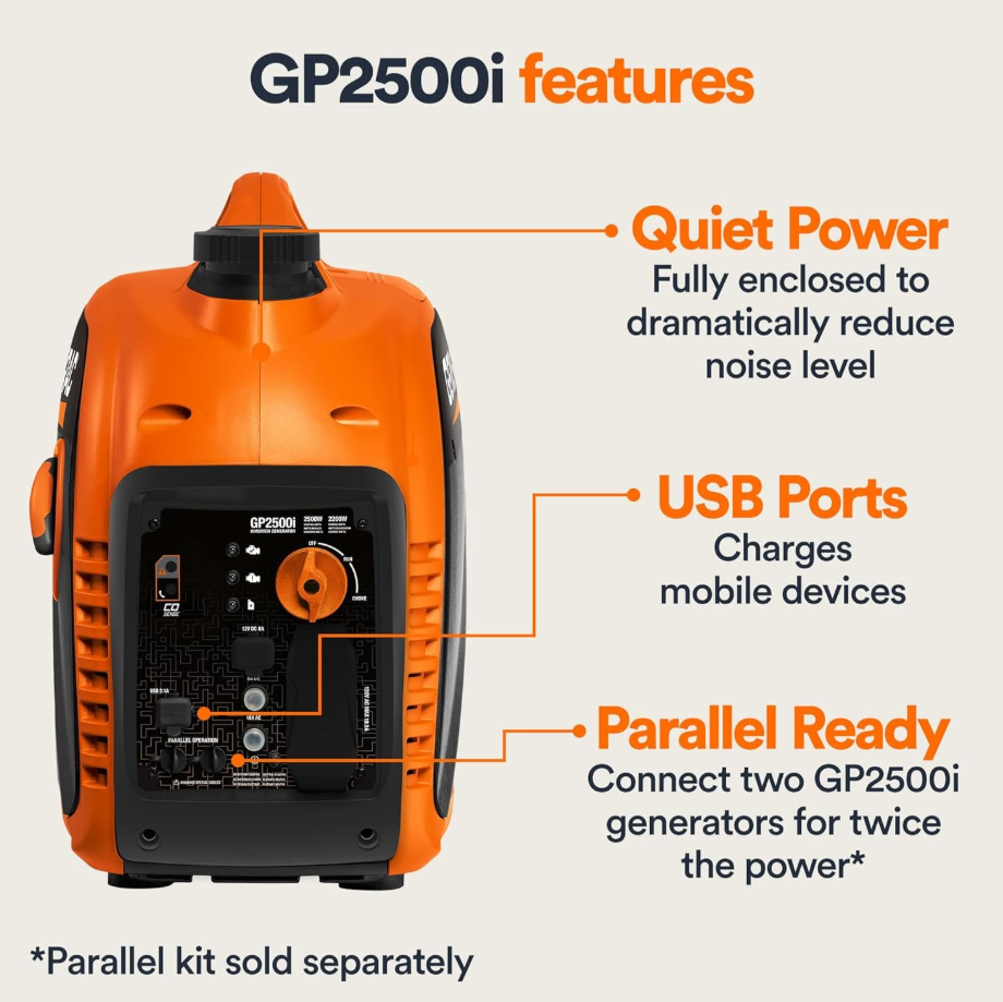 GENERAC 8251 GP2500i-2 INVERTER GENERATOR WITH COSENSE