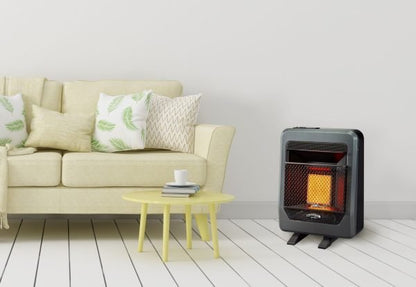 Bluegrass Living Natural Gas Vent Free Infrared Gas Space Heater With Base Feet – 10,000 BTU, T-Stat Control – Model# B10TNIR-B