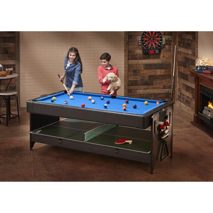 Fat Cat Original 3-in-1 Blue 7' Pockey™ Multi-Game Table